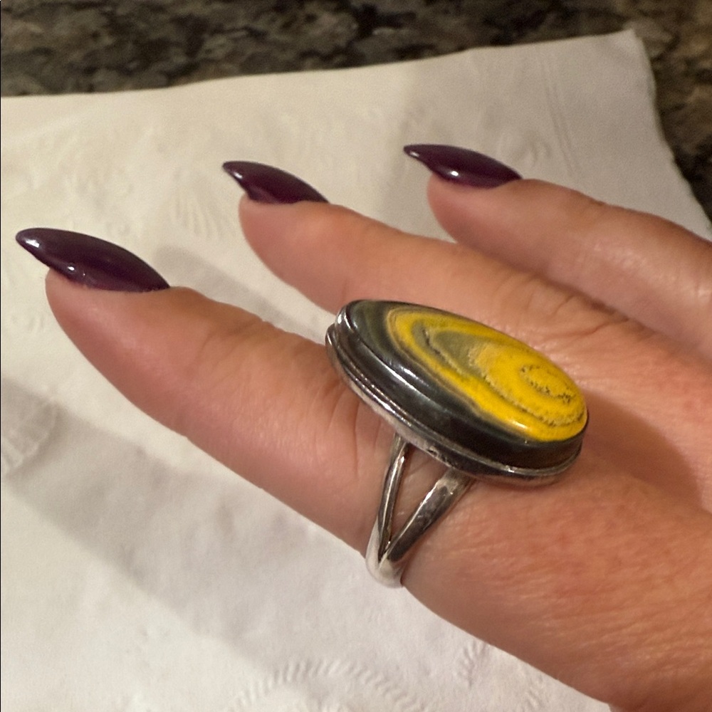 Sterling silver Jasper ring - Picture 5 of 5